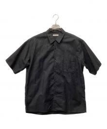 UNITED ARROWS（ユナイテッドアローズ）の古着「ペイズリー ジャガード オープンカラー ショートスリーブシャツ」｜ブラック