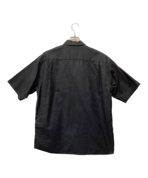 UNITED ARROWS（ユナイテッドアローズ）UNITED ARROWS (ユナイテッドアローズ) ペイズリー ジャガード オープンカラー ショートスリーブシャツ ブラック サイズ:Lの古着・服飾アイテム