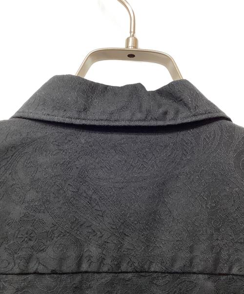 UNITED ARROWS（ユナイテッドアローズ）UNITED ARROWS (ユナイテッドアローズ) ペイズリー ジャガード オープンカラー ショートスリーブシャツ ブラック サイズ:Lの古着・服飾アイテム