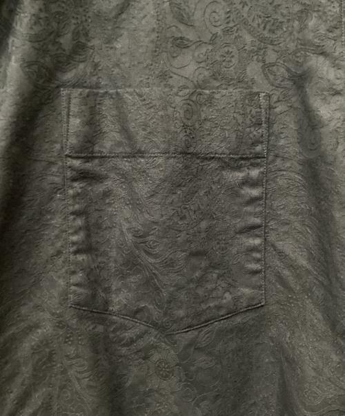 UNITED ARROWS（ユナイテッドアローズ）UNITED ARROWS (ユナイテッドアローズ) ペイズリー ジャガード オープンカラー ショートスリーブシャツ ブラック サイズ:Lの古着・服飾アイテム