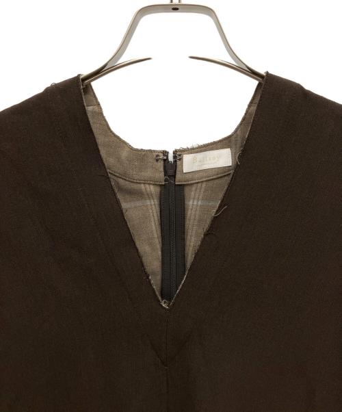 BALLSEY（ボールジィ）BALLSEY (ボールジィ) プレーンダブルフェイス ジャンパースカート ブラウン サイズ:36の古着・服飾アイテム