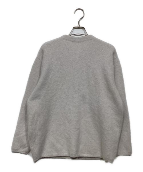 BALLSEY（ボールジィ）BALLSEY (ボールジィ) フラッフィーヤーン クルーネックカーディガン11-02-34-02306 ライトグレー サイズ:Sの古着・服飾アイテム
