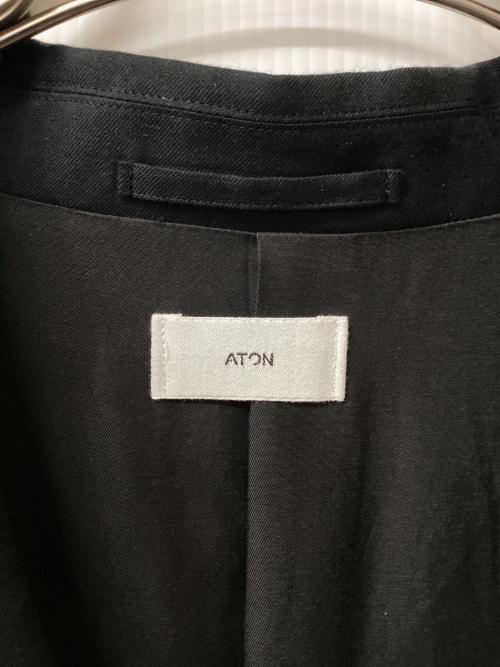 ATON（エイトン）ATON (エイトン) NIDOM SILK TAILORED JACKET ブラック サイズ:SIZE 4の古着・服飾アイテム