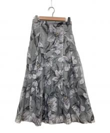 Mystrada（マイストラーダ）の古着「オパールアートフラワースカート」｜グレー