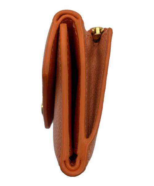 MULBERRY（マルベリー）MULBERRY (マルベリー) Folded Multi-Card Wallet オレンジの古着・服飾アイテム