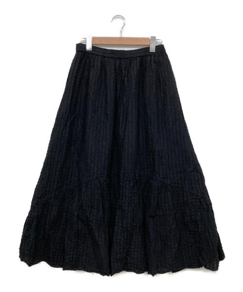 journal standard luxe（ジャーナルスタンダード ラックス）journal standard luxe (ジャーナルスタンダード ラックス) シャドーギンガム プレーリースカート ブラック サイズ:Freeの古着・服飾アイテム