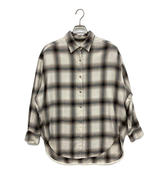 Spick and Span（スピック＆スパン）Spick and Span (スピック＆スパン) オンブレーチェックルーズシャツ ベージュ サイズ:freeの古着・服飾アイテム