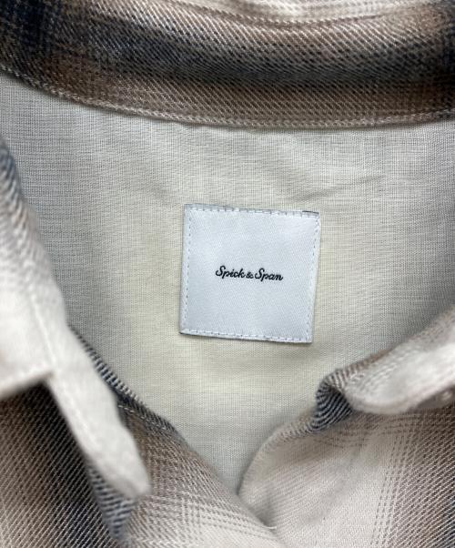 Spick and Span（スピック＆スパン）Spick and Span (スピック＆スパン) オンブレーチェックルーズシャツ ベージュ サイズ:freeの古着・服飾アイテム