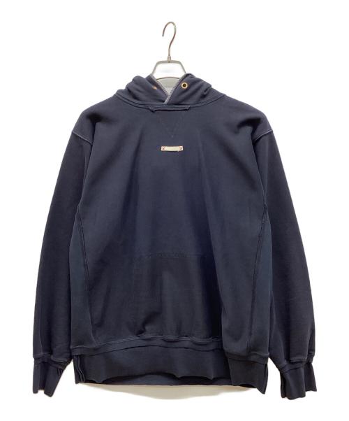 Maison Margiela（メゾンマルジェラ）Maison Margiela (メゾンマルジェラ) ユーズド加工 プルオーバーパーカー ネイビー サイズ:Lの古着・服飾アイテム