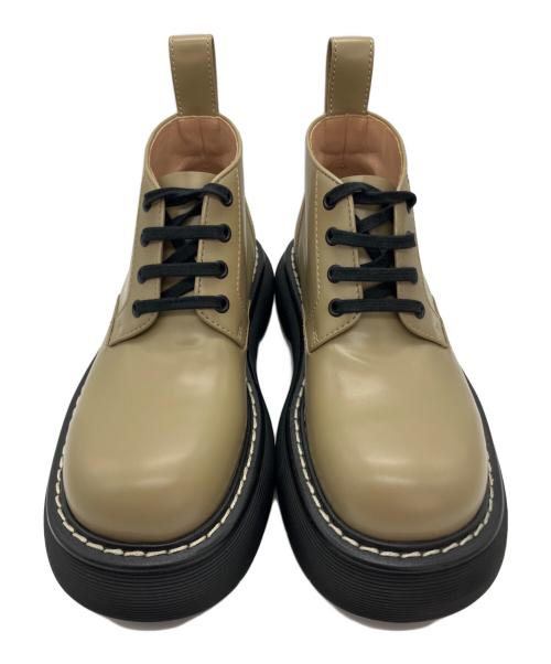 BOTTEGA VENETA（ボッテガベネタ）BOTTEGA VENETA (ボッテガベネタ) The Bounce プラットフォームレースアップブーツ ベージュ サイズ:38の古着・服飾アイテム