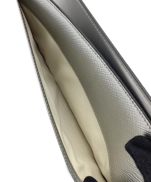 SMYTHSON（スマイソン）SMYTHSON (スマイソン) PANAMA SLIM TRAVEL WALLET シルバーの古着・服飾アイテム