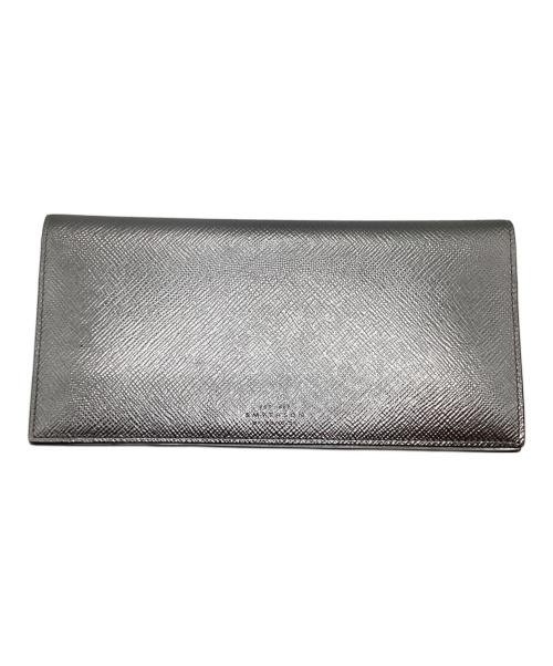 SMYTHSON（スマイソン）SMYTHSON (スマイソン) PANAMA SLIM TRAVEL WALLET シルバーの古着・服飾アイテム