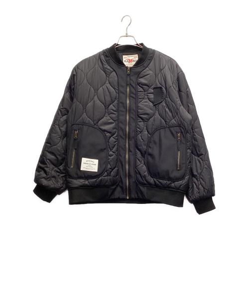 karaku（カラク）karaku (カラク) 中綿フライトジャケット ブラック サイズ:XLの古着・服飾アイテム