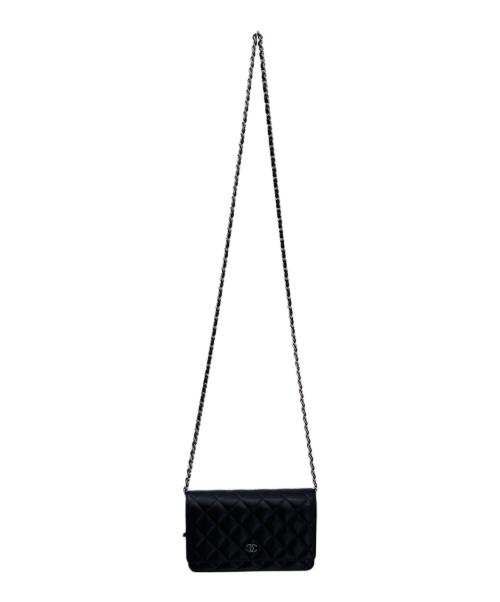 CHANEL（シャネル）CHANEL (シャネル) マトラッセチェーンショルダーウォレット ブラックの古着・服飾アイテム
