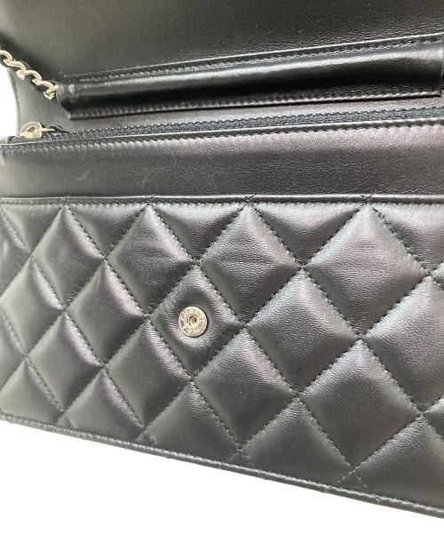 CHANEL（シャネル）CHANEL (シャネル) マトラッセチェーンショルダーウォレット ブラックの古着・服飾アイテム