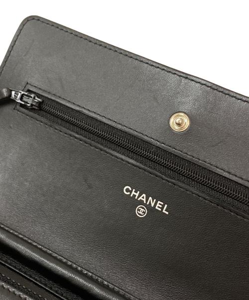 CHANEL（シャネル）CHANEL (シャネル) マトラッセチェーンショルダーウォレット ブラックの古着・服飾アイテム
