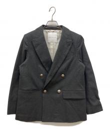 quaranciel（カランシエル）の古着「ハンサム ダブルブレスト ブレザー ジャケット」｜グレー