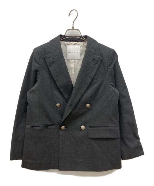quaranciel（カランシエル）quaranciel (カランシエル) ハンサム ダブルブレスト ブレザー ジャケット グレー サイズ:36の古着・服飾アイテム