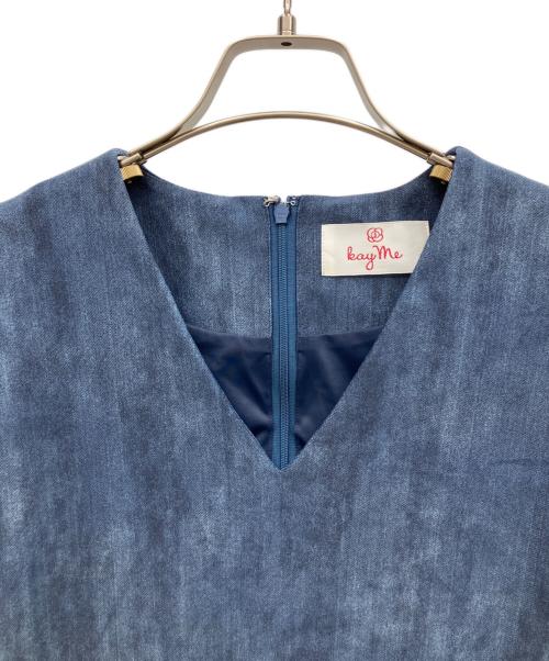 kay me（ケイミー）kay me (ケイミー) ブルー デニムサックワンピース インディゴ サイズ:Mの古着・服飾アイテム
