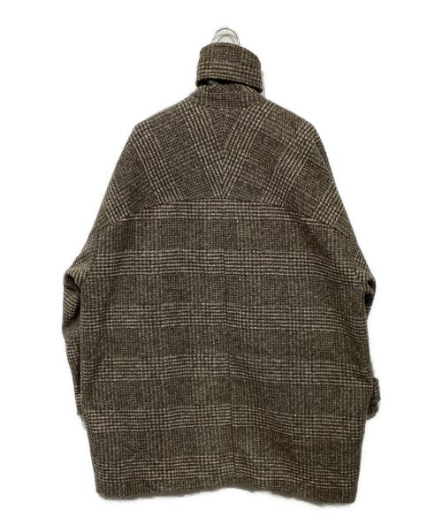 Spick and Span（スピックアンドスパン）Spick and Span (スピックアンドスパン) Wスライバーチェックハーフコート23020200204040 ブラウン サイズ:38の古着・服飾アイテム