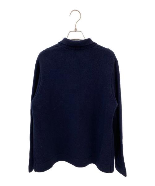 ebure（エブール）ebure (エブール) ウールカシミア ニットジャケット ネイビー サイズ:38の古着・服飾アイテム