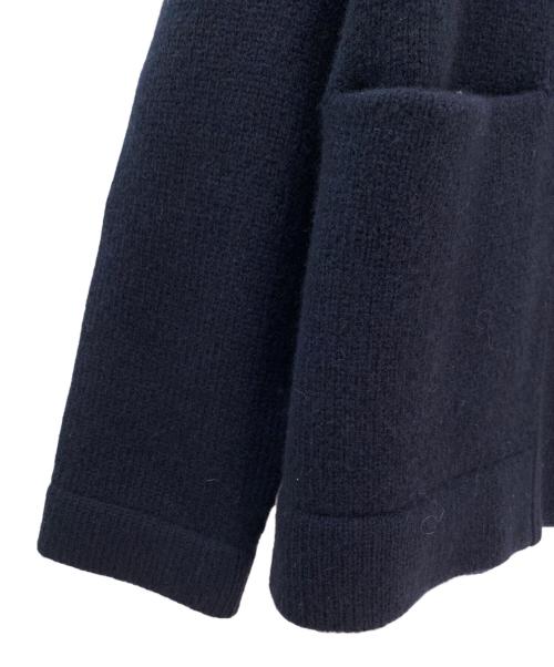 ebure（エブール）ebure (エブール) ウールカシミア ニットジャケット ネイビー サイズ:38の古着・服飾アイテム