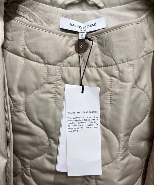 maison kitsune（メゾンキツネ）maison kitsune (メゾンキツネ) ライナー付モッズコート ベージュ サイズ:XS 未使用品の古着・服飾アイテム