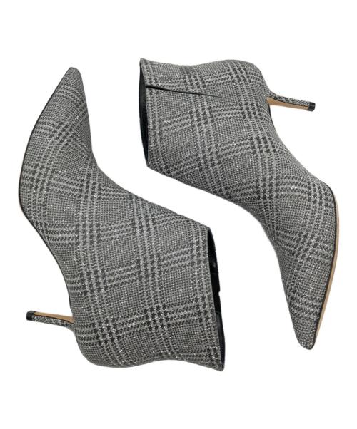 JIMMY CHOO（ジミーチュウ）JIMMY CHOO (ジミーチュウ) MARINDA65 プリンス オブ スター / グリッターショートブーツ シルバー サイズ:37 1/2の古着・服飾アイテム