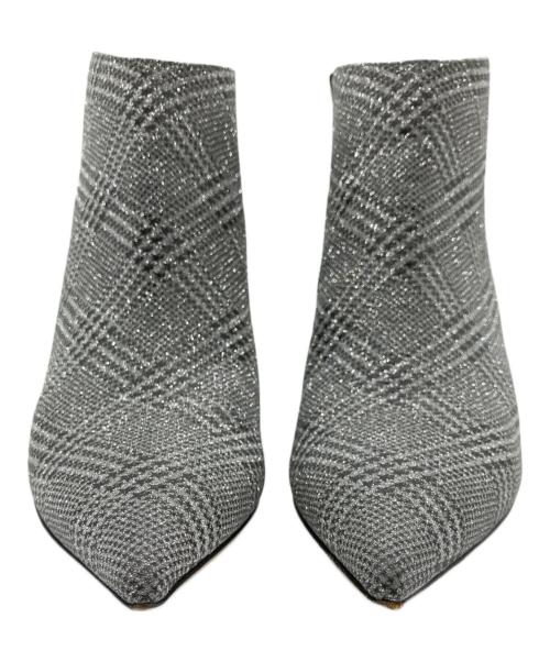 JIMMY CHOO（ジミーチュウ）JIMMY CHOO (ジミーチュウ) MARINDA65 プリンス オブ スター / グリッターショートブーツ シルバー サイズ:37 1/2の古着・服飾アイテム