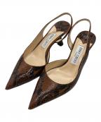 JIMMY CHOOジミーチュウ）の古着「スリングバックパンプス」｜ブラウン