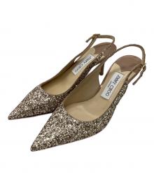 JIMMY CHOO（ジミーチュウ）の古着「グリッターパンプス」｜ピンクゴールド