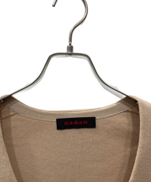 CABAN（キャバン）CABAN (キャバン) コットンカシミヤVネックショートカーディガン ベージュ サイズ:Fの古着・服飾アイテム