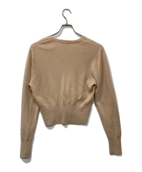 CABAN（キャバン）CABAN (キャバン) コットンカシミヤVネックショートカーディガン ベージュ サイズ:Fの古着・服飾アイテム