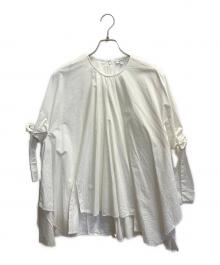 ENFOLD（エンフォルド）の古着「SLIT RANDOM-HEM PULLOVER」｜ホワイト