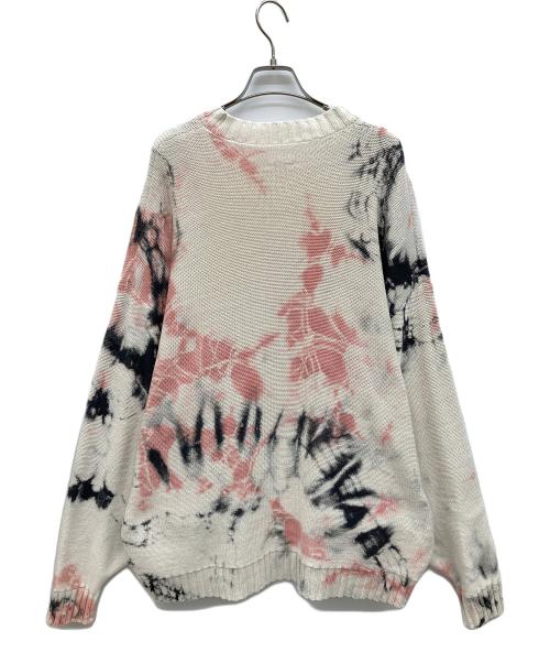 KAPITAL（キャピタル）KAPITAL (キャピタル) 5G Cotton Knit Dolman Sweater アイボリー×ピンク サイズ:1の古着・服飾アイテム