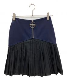 GIVENCHY（ジバンシィ）の古着「ジップアッププリーツスカート」｜ネイビー
