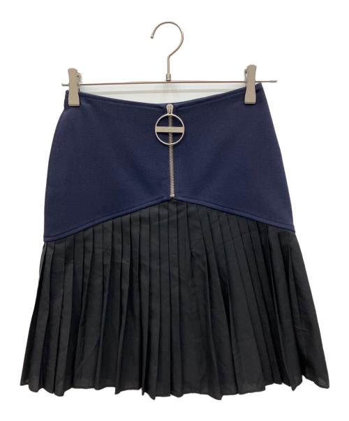 GIVENCHY（ジバンシィ）GIVENCHY (ジバンシィ) ジップアッププリーツスカート ネイビー サイズ:34の古着・服飾アイテム