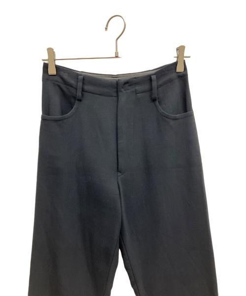 yohji yamamoto+noir（ヨウジヤマモトプリュスノアール）yohji yamamoto+Noir (ヨウジヤマモトプリュスノアール) ウールハイウエストパンツ ブラック サイズ:2の古着・服飾アイテム