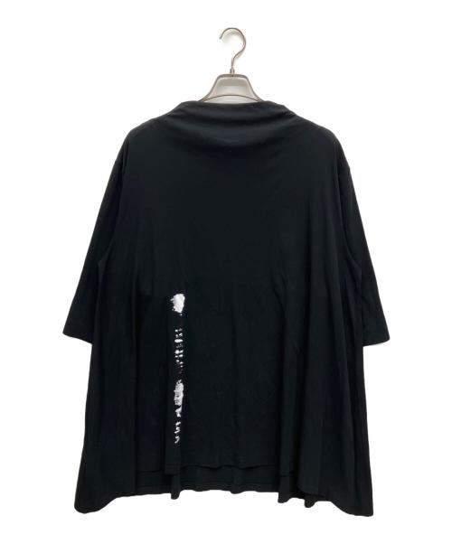 慈雨（ジウ）慈雨 (ジウ) アシメハイネックカットソー ブラック サイズ:38の古着・服飾アイテム