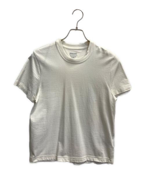 BOTTEGA VENETA（ボッテガベネタ）BOTTEGA VENETA (ボッテガベネタ) ステッチ ロゴ刺繍Tシャツ ホワイト サイズ:XSの古着・服飾アイテム