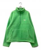 stussyステューシー）の古着「Half Zip Mock Neck」｜黄緑