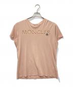 MONCLERモンクレール）の古着「ロゴワッペンクルーネックTシャツ」｜ピンク