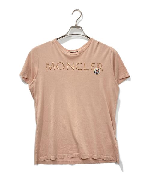 MONCLER（モンクレール）MONCLER (モンクレール) ロゴワッペンクルーネックTシャツ ピンク サイズ:Mの古着・服飾アイテム