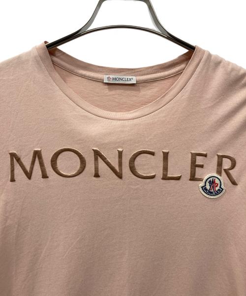 MONCLER（モンクレール）MONCLER (モンクレール) ロゴワッペンクルーネックTシャツ ピンク サイズ:Mの古着・服飾アイテム