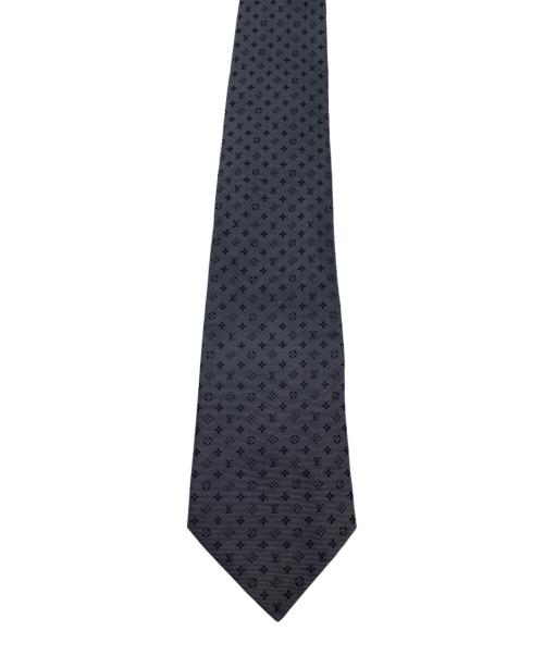 LOUIS VUITTON（ルイ ヴィトン）LOUIS VUITTON (ルイ ヴィトン) モノグラム シルクネクタイ グレー サイズ:表記無しの古着・服飾アイテム