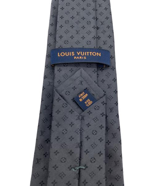 LOUIS VUITTON（ルイ ヴィトン）LOUIS VUITTON (ルイ ヴィトン) モノグラム シルクネクタイ グレー サイズ:表記無しの古着・服飾アイテム