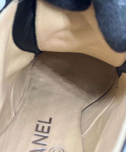 CHANEL（シャネル）CHANEL (シャネル) レザーブーティ ブラック サイズ:36 1/2の古着・服飾アイテム