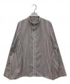 CITYSHOPシティショップ）の古着「HOODIE シャツ」｜ホワイト×ブラウン