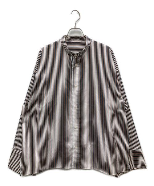 CITYSHOP（シティショップ）CITYSHOP (シティショップ) HOODIE シャツ ホワイト×ブラウン サイズ:Fの古着・服飾アイテム