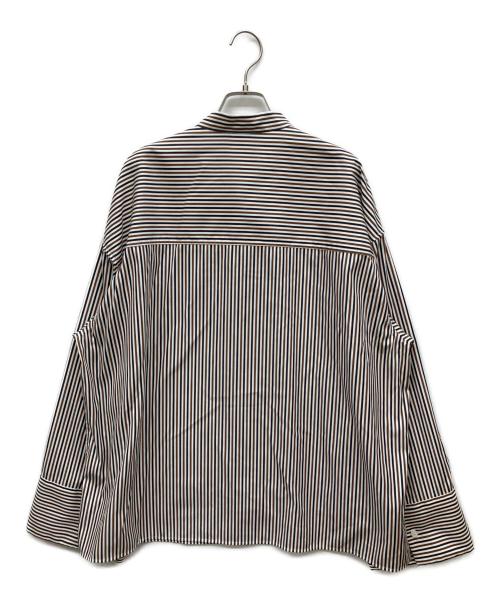 CITYSHOP（シティショップ）CITYSHOP (シティショップ) HOODIE シャツ ホワイト×ブラウン サイズ:Fの古着・服飾アイテム